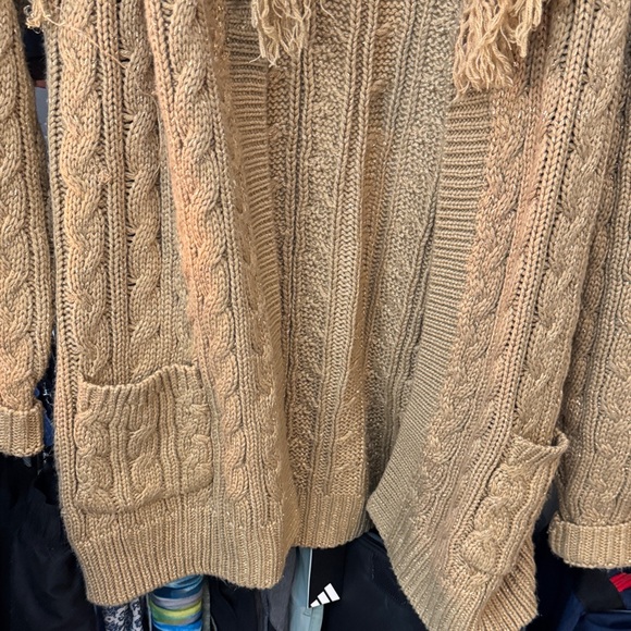 Chico's Mustard Cable Knit Cardigan - Picture 4 of 5